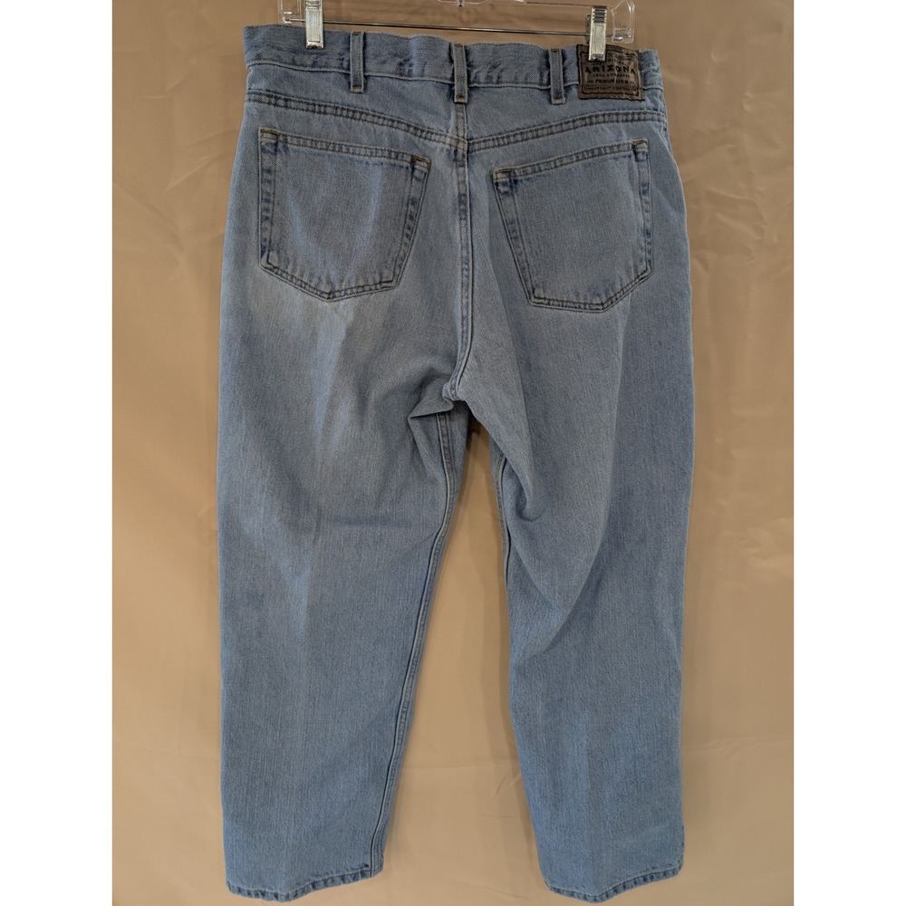 Arizona Jean‎ Company Relaxed Fit Men's Denim Jeans Light Wash 36W 29L - Picture 2 of 5